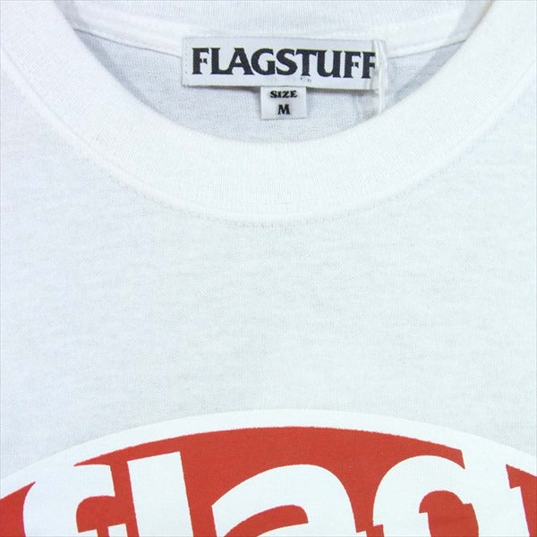FLAGSTUFF フラッグスタッフ ロゴ プリント 半袖Tシャツ コットン 半袖 Tシャツ ホワイト系 ホワイト系 M【極上美品】【中古】