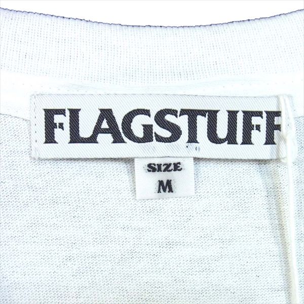 FLAGSTUFF フラッグスタッフ ロゴ プリント 半袖Tシャツ コットン 半袖 Tシャツ ホワイト系 ホワイト系 M【極上美品】【中古】