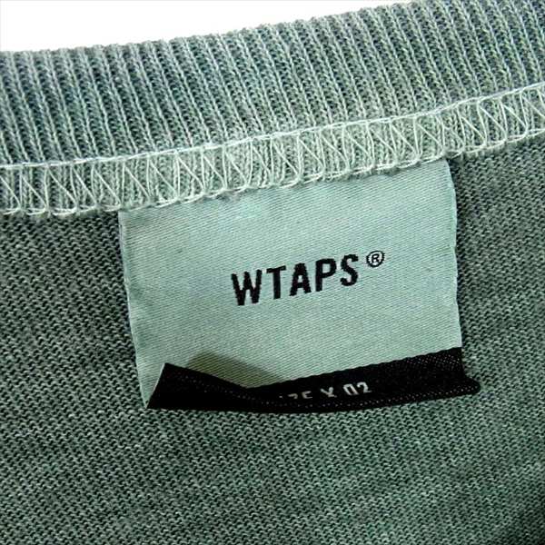 WTAPS ダブルタップス 191ATDT-CSM08 BLANK LS 02 長袖Tシャツ 胸ポケット Tシャツ グリーン系 M【中古】