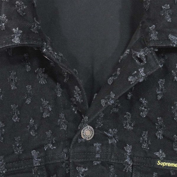 Supreme シュプリーム 20SS Hole Punch Denim Jacket ホール パンチ デニムジャケット デニム ジャケット ブラック系 M【美品】【中古】