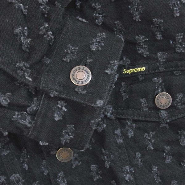 Supreme シュプリーム 20SS Hole Punch Denim Jacket ホール パンチ デニムジャケット デニム ジャケット ブラック系 M【美品】【中古】