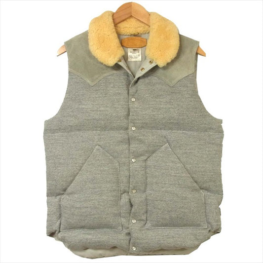 Rocky Mountain FeatherBed ロッキーマウンテンフェザーベッド × FILMELANGE フィルメランジェ CHRISTY VEST クリスティ ダウン カジュアルベスト グレー系 40【中古】