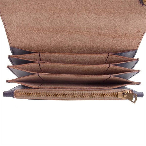 MADE IN GM JAPAN メイドインジーエムジャパン LONG WALLET レザー トラッカー ロング ウォレット ネイビー 財布 ネイビー系【新古品】【未使用】【中古】