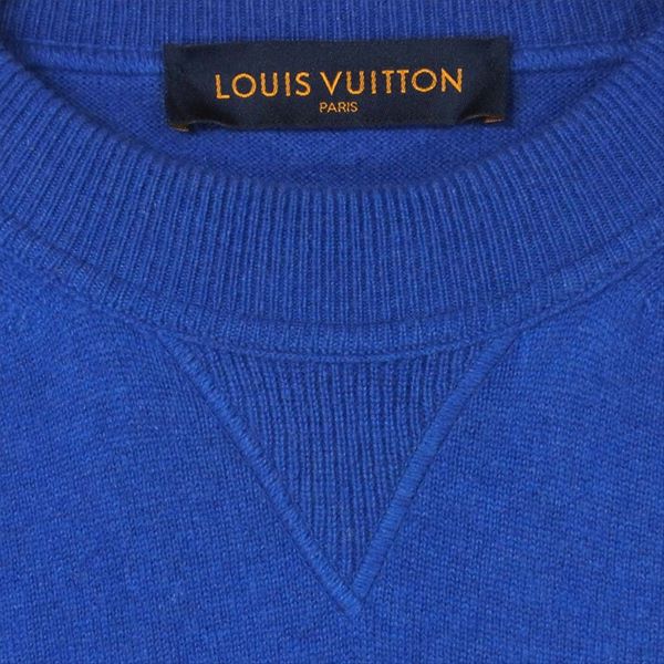 LOUIS VUITTON ルイ・ヴィトン 19AW RM192Q JZE HHN42W インサイドアウト シルク混カシミヤ ニット ブルー系 M【中古】