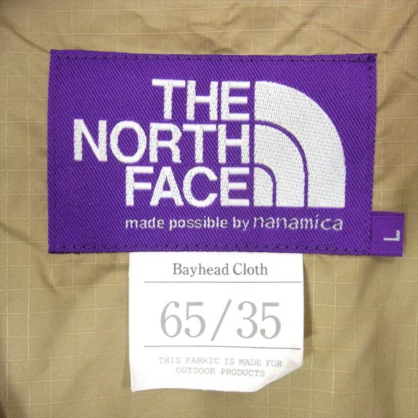 THE NORTH FACE ノースフェイス NP2854N PURPLE LABEL 65/35 Mountain Parka パープルレーベル マウンテン パーカー ジャケット ベージュ系 L【新古品】【未使用】【中古】