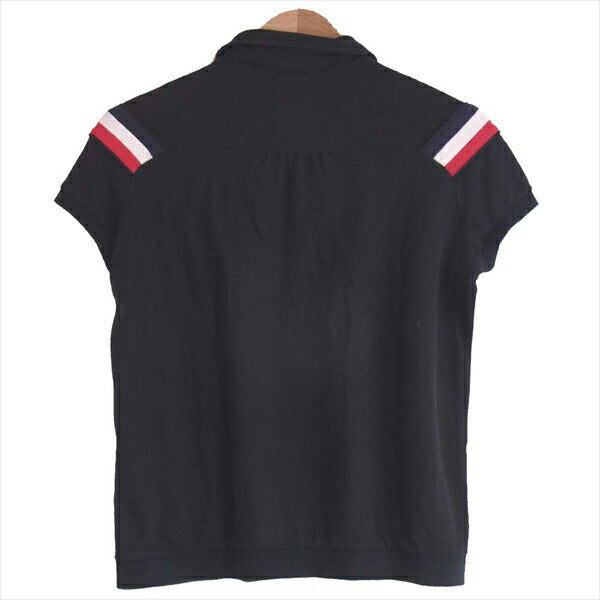 MONCLER モンクレール 国内正規品 レディース コットン ポロシャツ ブラック系 S【中古】