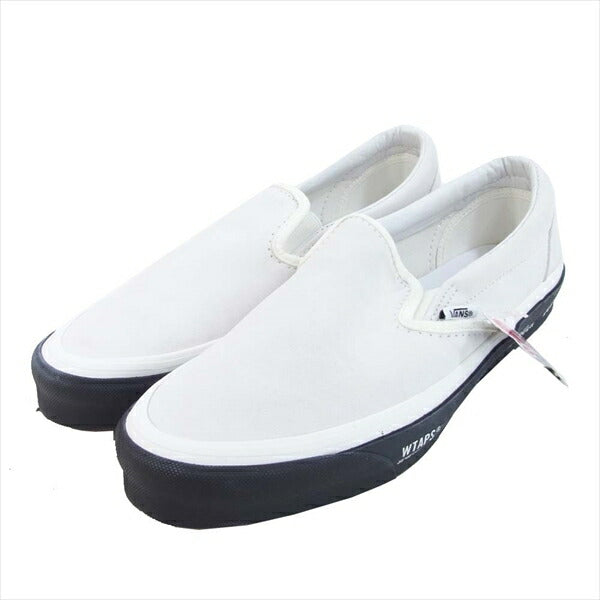 WTAPS ダブルタップス バンズ VANS VN0A45JK20F OG Classic Slip-On ロゴ クラシック ホワイト系 28cm【新古品】【未使用】【中古】