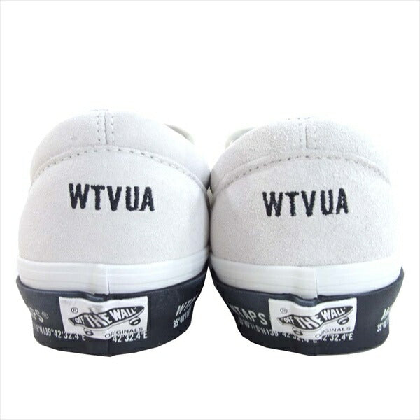 WTAPS ダブルタップス × VANS 201BWVND-FWM02S OG CLASSIC SLIP-ON クラシック スリッポン スニーカー ホワイト系 27.5cm【新古品】【未使用】【中古】