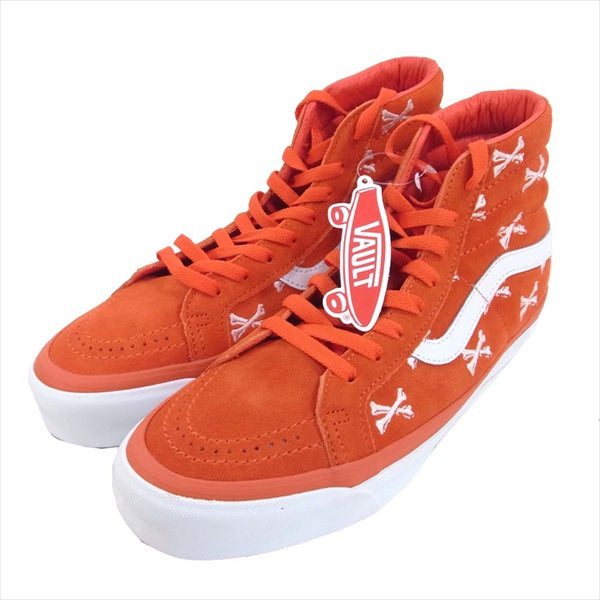 WTAPS ダブルタップス バンズ ヴォルト VANS VALT VN0A4BVB20Q1 Og Sk8-Hi Lx ボーン刺繍 ハイカット スニーカー オレンジ系 26cm【新古品】【未使用】【中古】