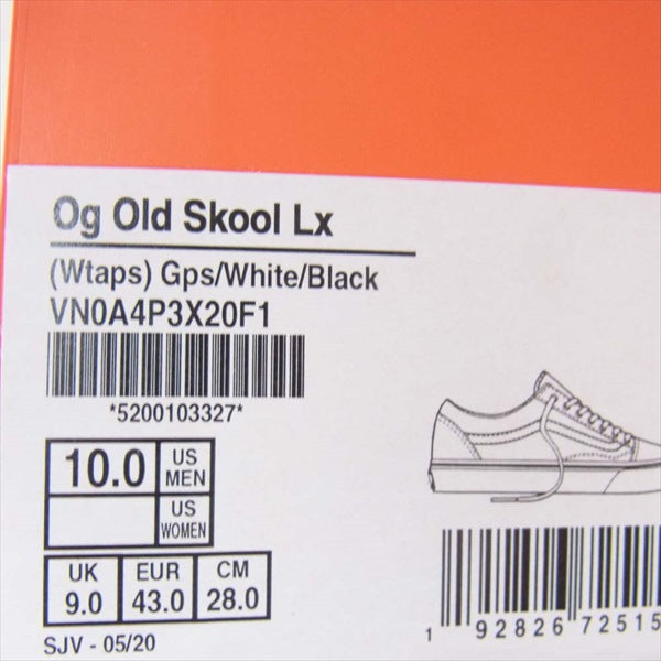 WTAPS ダブルタップス VANS オールドスクール 201BWVND-FWM01S スニーカー ホワイト系 28cm【新古品】【未使用】【中古】