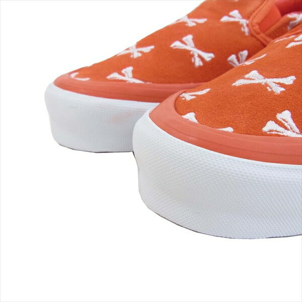 WTAPS ダブルタップス バンズヴォルト VANS VALT VN0A45JKK09 Og Classic Slip-On ボーン刺繍 クラシックスリッポン スニーカー オレンジ系 26cm【新古品】【未使用】【中古】