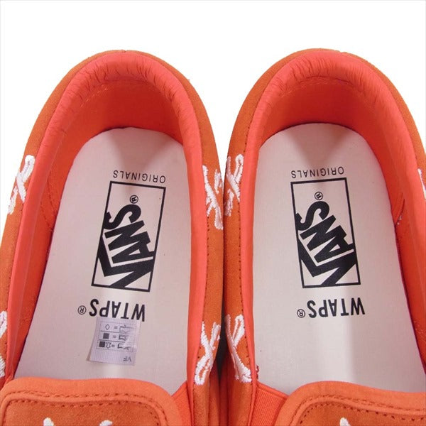 WTAPS ダブルタップス バンズヴォルト VANS VALT VN0A45JKK09 Og Classic Slip-On ボーン刺繍 クラシックスリッポン スニーカー オレンジ系 26cm【新古品】【未使用】【中古】