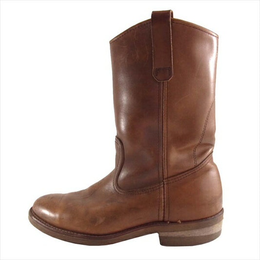RED WING レッドウィング 186 プリント羽根タグ メンズ ペコスブーツ ブラウン系 7.5E【中古】