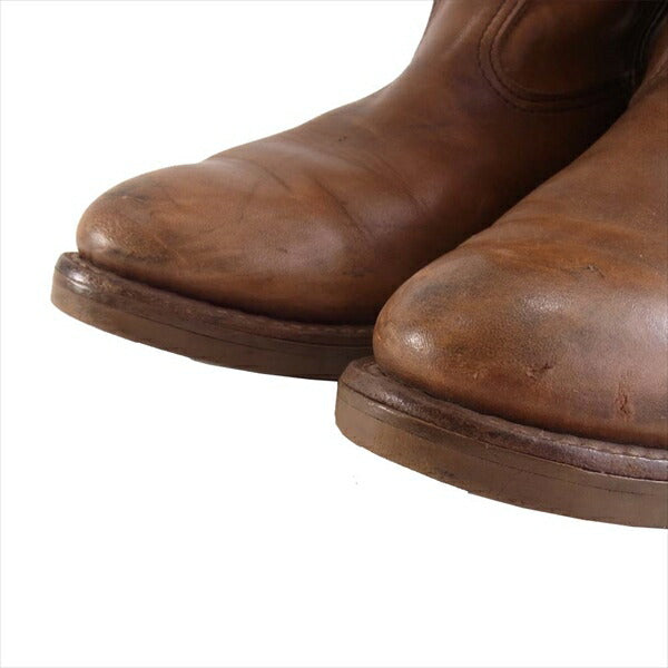 RED WING レッドウィング 186 プリント羽根タグ メンズ ペコスブーツ ブラウン系 7.5E【中古】