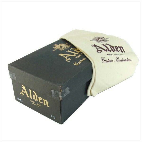 ALDEN オールデン J.CREW 別注 D5421 シェルコードバン プレーントゥ シューズ ブラウン系 9D【新古品】【未使用】【中古】