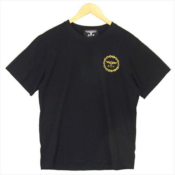 ボーイロンドン チェーン 胸ロゴ プリント 半袖 クルーネック Tシャツ ブラック系 ブラック系 XL【中古】