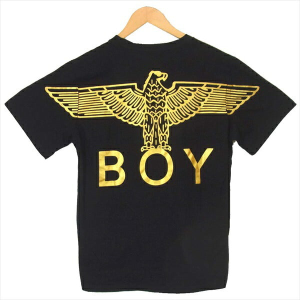 ボーイロンドン チェーン 胸ロゴ プリント 半袖 クルーネック Tシャツ ブラック系 ブラック系 XL【中古】