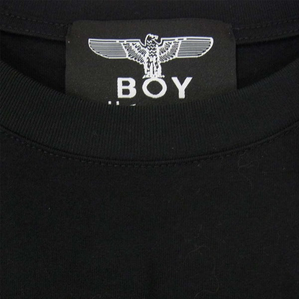 ボーイロンドン チェーン 胸ロゴ プリント 半袖 クルーネック Tシャツ ブラック系 ブラック系 XL【中古】