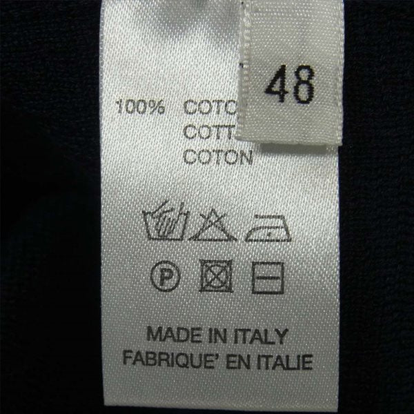 ROBERTO COLLINA ロベルトコリーナ イタリア製 コットン Tシャツ ネイビー系 × レッド系 ボーダー  ネイビー系 × レッド系 ボーダー 48【中古】