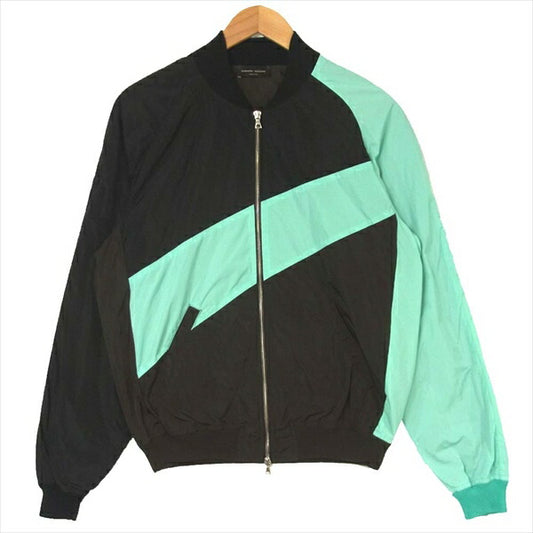 ROBERTO COLLINA ロベルトコリーナ イタリア製 切替 ボンバー ジャケット 黒系 × 茶系 × 緑系 48【中古】