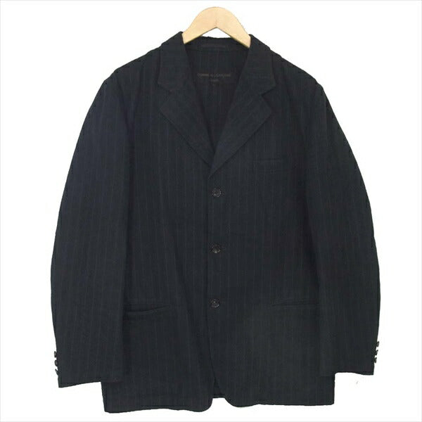 COMME des GARCONS HOMME コムデギャルソンオム AD2003 ストライプ スーツ セットアップ ブラック系 L【中古】