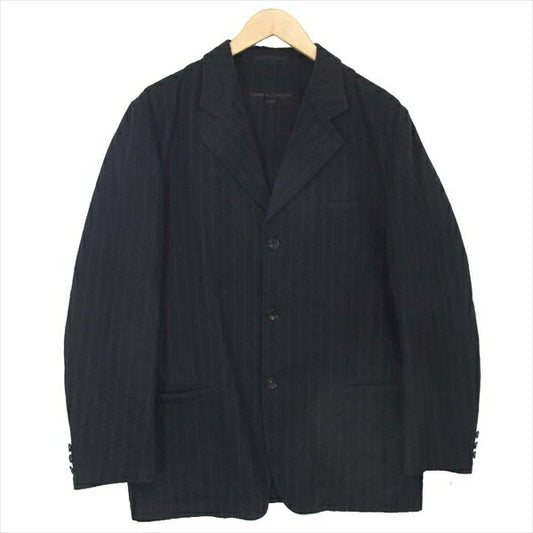 COMME des GARCONS HOMME コムデギャルソンオム AD2003 ストライプ スーツ セットアップ ブラック系 L【中古】