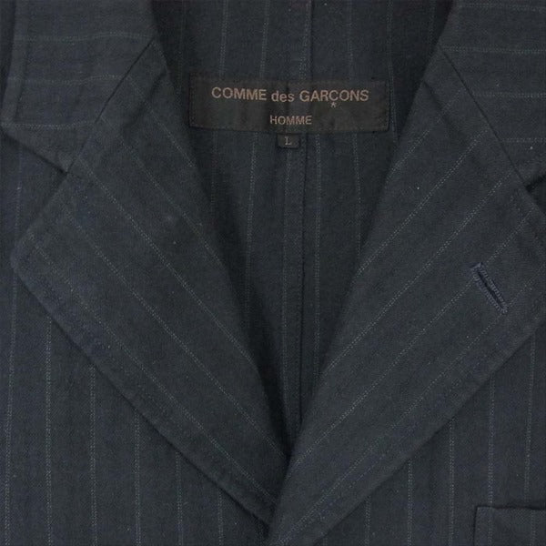COMME des GARCONS HOMME コムデギャルソンオム AD2003 ストライプ スーツ セットアップ ブラック系 L【中古】