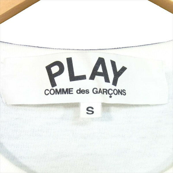 PLAY COMME des GARCONS プレイコムデギャルソン AZ-T034 AD2011 REDPLAY レッド プレイ ハート ロゴ刺? レディース Tシャツ 白系  白系 S【中古】