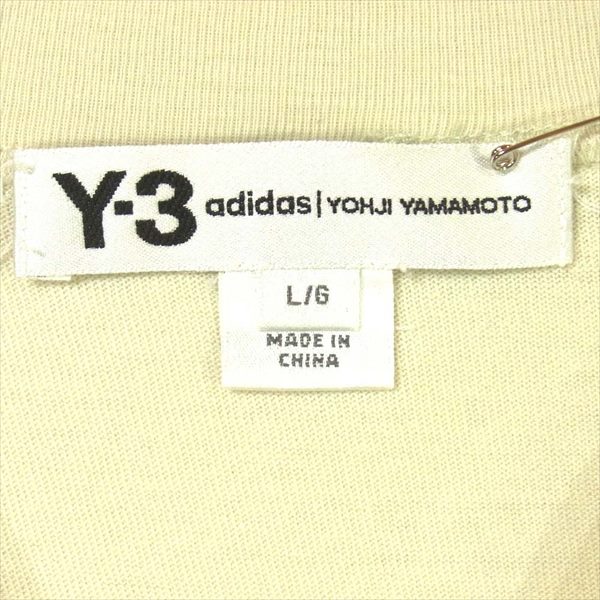 Yohji Yamamoto ヨウジヤマモト FQ4115 M DISTRESSED SIGNATURE SS TEE Tシャツ ベージュ系 L【中古】