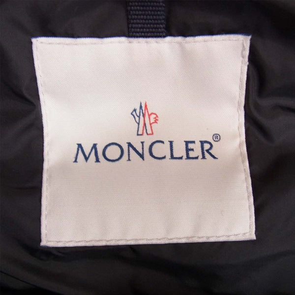 MONCLER モンクレール 国内正規品 NANTES ベルト ロング ダウン コート ダウン ジャケット 黒系 ０【中古】
