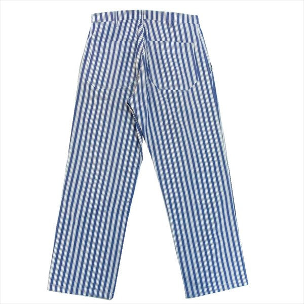 MARNI マルニ 国内正規品 ストライプ コットン ワイドパンツ スラックス スラックスパンツ ブルー系 46【中古】