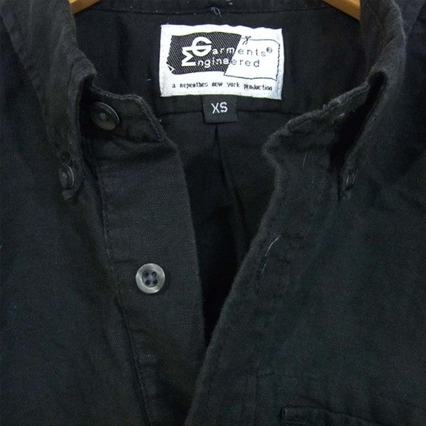 Engineered Garments エンジニアードガーメンツ ボタンダウン リネン ポケット付きシャツ シャツ ブラック系 XS【中古】