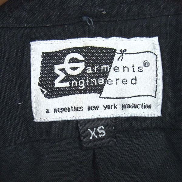 Engineered Garments エンジニアードガーメンツ ボタンダウン リネン ポケット付きシャツ シャツ ブラック系 XS【中古】
