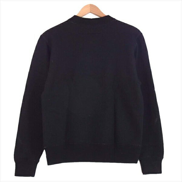 HYSTERIC GLAMOUR ヒステリックグラマー 0263CS03 コットン ウール 前V クルーネック リブ ニット 黒系 M【中古】