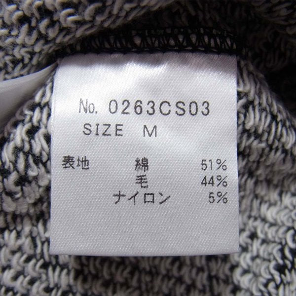 HYSTERIC GLAMOUR ヒステリックグラマー 0263CS03 コットン ウール 前V クルーネック リブ ニット 黒系 M【中古】