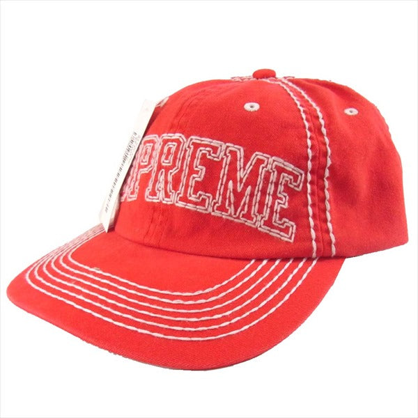 Supreme シュプリーム 20AW Big Stitch 6-Panel Cap 帽子 レッド系 F【新古品】【未使用】【中古】