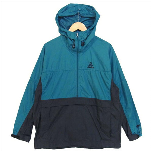 NIKE ナイキ エーシージー ACG 90s アノラック ナイロン プルオーバー パーカー ナイロンジャケット グリーン系 L【中古】