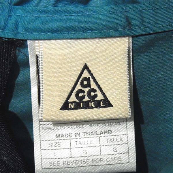 NIKE ナイキ エーシージー ACG 90s アノラック ナイロン プルオーバー パーカー ナイロンジャケット グリーン系 L【中古】