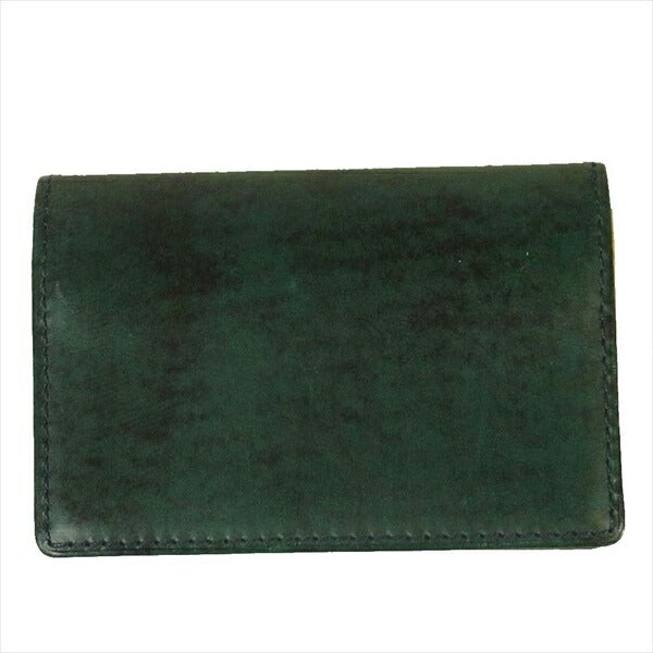 エルゴポック 06W-NAM ワキシングレザー 名刺入れ 手帳 ダイアリー モスグリーン系 W11×H7.5cm【新古品】【未使用】【中古】