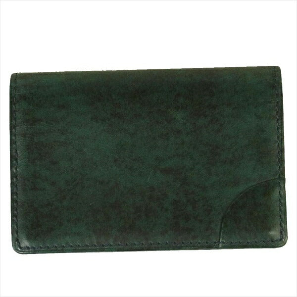 エルゴポック 06W-NAM ワキシングレザー 名刺入れ 手帳 ダイアリー モスグリーン系 W11×H7.5cm【新古品】【未使用】【中古】