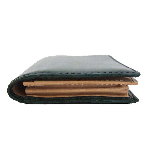 エルゴポック 06W-NAM ワキシングレザー 名刺入れ 手帳 ダイアリー モスグリーン系 W11×H7.5cm【新古品】【未使用】【中古】
