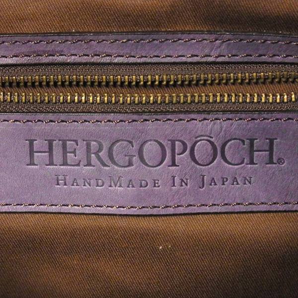 エルゴポック 日本製 レザー トートバッグ パープル系【中古】