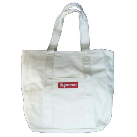 Supreme シュプリーム 20AW Canvas Tote キャンバス トート バッグ ロゴ トートバッグ ホワイト系【新古品】【未使用】【中古】