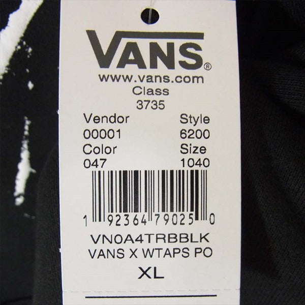 WTAPS ダブルタップス × バンズ VANS 20AW 202BWVND-CSM01S / MOSH PIT クロスボーン プルオーバー パーカー 黒系 04【新古品】【未使用】【中古】