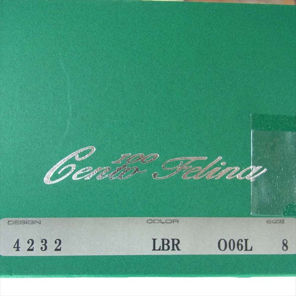 チェントフェリーナ 4232 ダブルモンク レザー ベルト ビジネスシューズ ブラウン系 8【中古】