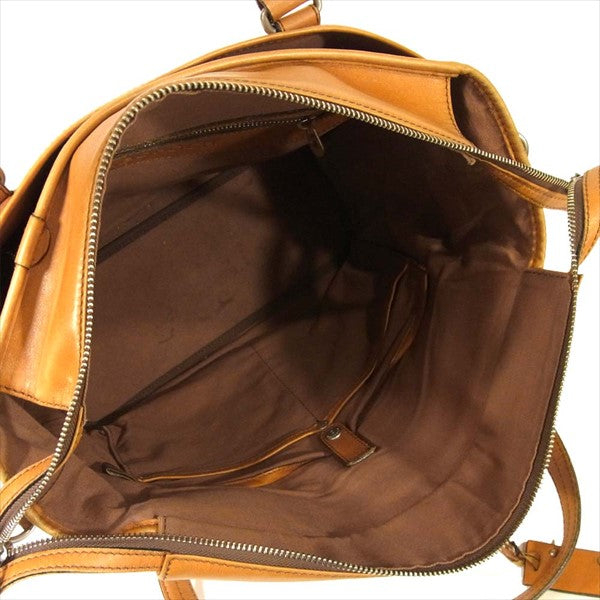 エルゴポック 日本製 レザー トートバッグ ブラウン系【中古】