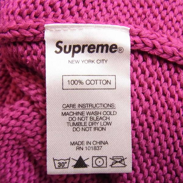 Supreme シュプリーム 19SS Fuck Everybody Sweater 刺繍 クルーネット セーター ニット パープル系 L【極上美品】【中古】