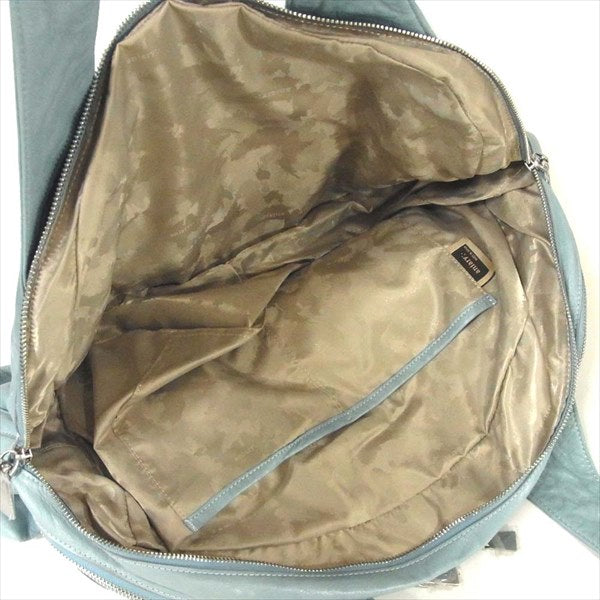 aniary アニアリ 01-06000 レザー 牛革 日本製 ボストンバッグ 水色系 W50×H28×D12.5cm【美品】【中古】