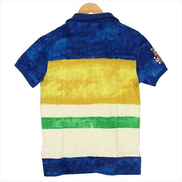 POLO RALPH LAUREN ポロ・ラルフローレン ビッグポニー刺繍 ペイント 半袖 ポロシャツ ネイビー系 ネイビー系 M【中古】