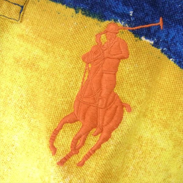POLO RALPH LAUREN ポロ・ラルフローレン ビッグポニー刺繍 ペイント 半袖 ポロシャツ ネイビー系 ネイビー系 M【中古】
